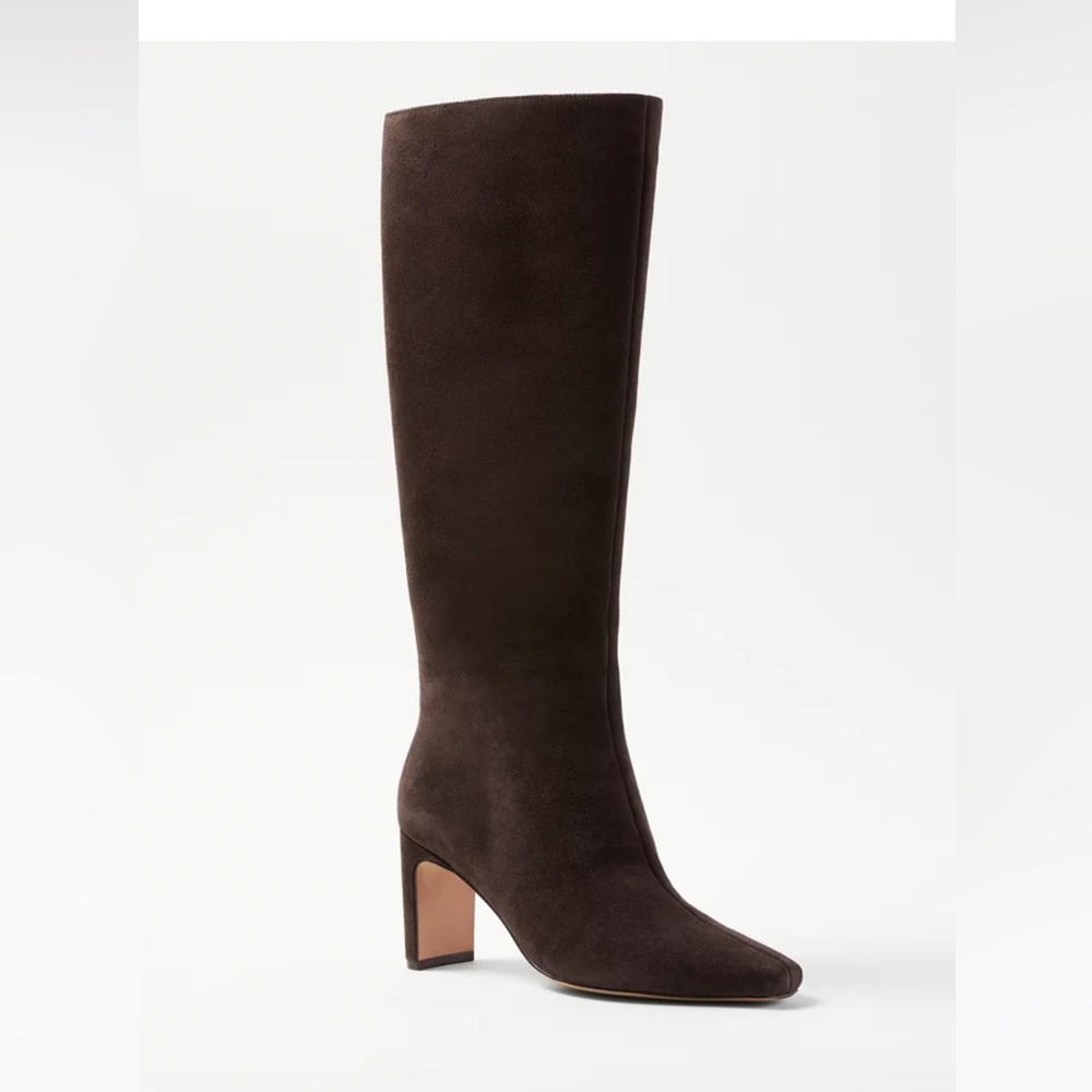 Ann Taylor Chocolate Brown Suede Knee High Boots